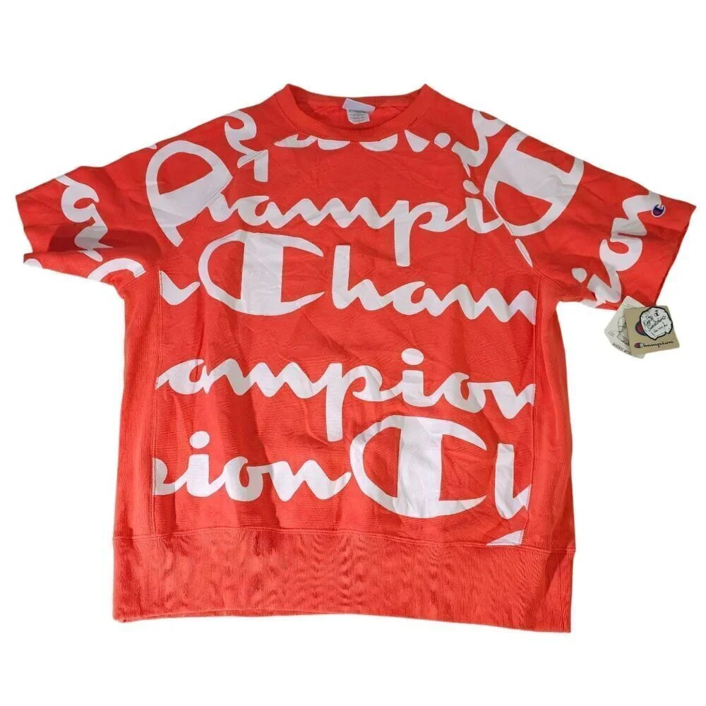 Champion Reverse Weave Crewneck Sweatshirt XL Papaya Heavyweight Cotton